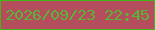 文字の大きさ：1、枠の色：3fb615、背景の色：b44d5c、文字の色：59b438 無料ブログパーツのブログ時計