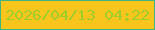 文字の大きさ：4、枠の色：3fb682、背景の色：f8c51d、文字の色：a0cd29 無料ブログパーツのブログ時計
