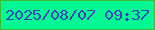 文字の大きさ：4、枠の色：3fbc2c、背景の色：02fa94、文字の色：3646b8 無料ブログパーツのブログ時計