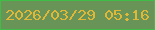 文字の大きさ：5、枠の色：3fbd46、背景の色：699458、文字の色：e0b737 無料ブログパーツのブログ時計