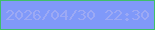 文字の大きさ：3、枠の色：3fbf6a、背景の色：8099f9、文字の色：9ca9f4 無料ブログパーツのブログ時計