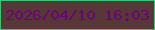 文字の大きさ：2、枠の色：3fc17a、背景の色：583737、文字の色：680473 無料ブログパーツのブログ時計