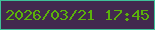 文字の大きさ：5、枠の色：3fc199、背景の色：42294e、文字の色：5bb20b 無料ブログパーツのブログ時計