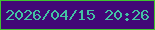 文字の大きさ：1、枠の色：3fc330、背景の色：420777、文字の色：43c2a3 無料ブログパーツのブログ時計