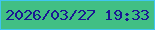 文字の大きさ：1、枠の色：3fc5f1、背景の色：41bf84、文字の色：1a1793 無料ブログパーツのブログ時計