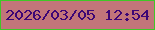 文字の大きさ：3、枠の色：3fc727、背景の色：c2757a、文字の色：3d0675 無料ブログパーツのブログ時計