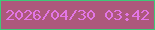 文字の大きさ：5、枠の色：3fc878、背景の色：ad587c、文字の色：e276e6 無料ブログパーツのブログ時計