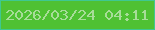 文字の大きさ：2、枠の色：3fc891、背景の色：4fc133、文字の色：a7dd98 無料ブログパーツのブログ時計