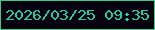 文字の大きさ：4、枠の色：3fca8c、背景の色：060210、文字の色：24cca4 無料ブログパーツのブログ時計