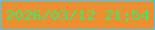 文字の大きさ：4、枠の色：3fcaf7、背景の色：ec8f31、文字の色：39e970 無料ブログパーツのブログ時計