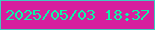 文字の大きさ：4、枠の色：3fcbbe、背景の色：d61e9e、文字の色：0bf5a8 無料ブログパーツのブログ時計
