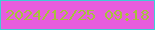 文字の大きさ：2、枠の色：3fcdd5、背景の色：e75ddd、文字の色：a7c13d 無料ブログパーツのブログ時計
