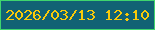 文字の大きさ：4、枠の色：3fd56e、背景の色：116274、文字の色：fbca08 無料ブログパーツのブログ時計