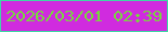 文字の大きさ：5、枠の色：3fd7a5、背景の色：d02bdf、文字の色：79d63f 無料ブログパーツのブログ時計