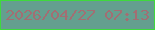 文字の大きさ：4、枠の色：3fd93d、背景の色：649f8f、文字の色：a26e73 無料ブログパーツのブログ時計