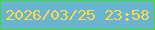 文字の大きさ：1、枠の色：3fdb32、背景の色：69b5cf、文字の色：fdd84c 無料ブログパーツのブログ時計
