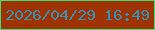 文字の大きさ：2、枠の色：3fde78、背景の色：9f3201、文字の色：398eb2 無料ブログパーツのブログ時計
