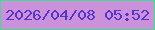 文字の大きさ：3、枠の色：3fde8f、背景の色：cb91db、文字の色：5535c9 無料ブログパーツのブログ時計