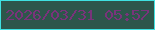 文字の大きさ：2、枠の色：3fe1e1、背景の色：2d564b、文字の色：79337b 無料ブログパーツのブログ時計