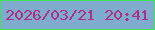 文字の大きさ：3、枠の色：3fe358、背景の色：7fabcf、文字の色：ac3084 無料ブログパーツのブログ時計