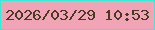 文字の大きさ：5、枠の色：3fe8d4、背景の色：f0a4b6、文字の色：4a3923 無料ブログパーツのブログ時計