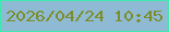 文字の大きさ：5、枠の色：3feaae、背景の色：8ebbd3、文字の色：7d8c28 無料ブログパーツのブログ時計
