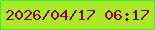 文字の大きさ：3、枠の色：3feb39、背景の色：aae925、文字の色：880422 無料ブログパーツのブログ時計