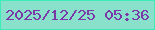 文字の大きさ：1、枠の色：3febb7、背景の色：8ae1cb、文字の色：7a39a7 無料ブログパーツのブログ時計