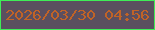 文字の大きさ：4、枠の色：3fec57、背景の色：5a4f5f、文字の色：c06327 無料ブログパーツのブログ時計