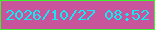 文字の大きさ：1、枠の色：3ff02d、背景の色：c8549c、文字の色：12e9f2 無料ブログパーツのブログ時計