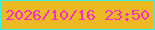 文字の大きさ：4、枠の色：3ff1db、背景の色：ebba23、文字の色：f42ec7 無料ブログパーツのブログ時計
