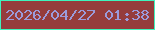 文字の大きさ：1、枠の色：3ff3bd、背景の色：953c3c、文字の色：9b9bdb 無料ブログパーツのブログ時計