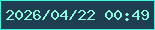 文字の大きさ：4、枠の色：3ff6dc、背景の色：1f3e51、文字の色：8df9dc 無料ブログパーツのブログ時計