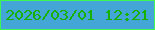 文字の大きさ：3、枠の色：3ff754、背景の色：44a6d6、文字の色：15b205 無料ブログパーツのブログ時計