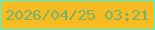 文字の大きさ：1、枠の色：3ff7e6、背景の色：f7bc22、文字の色：76b26b 無料ブログパーツのブログ時計