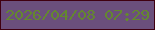 文字の大きさ：1、枠の色：400010、背景の色：6b4f7c、文字の色：64872f 無料ブログパーツのブログ時計