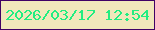 文字の大きさ：1、枠の色：400165、背景の色：f1e7bb、文字の色：22ed81 無料ブログパーツのブログ時計