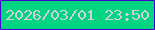 文字の大きさ：4、枠の色：4002cc、背景の色：03d482、文字の色：d2d0df 無料ブログパーツのブログ時計