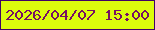 文字の大きさ：3、枠の色：400367、背景の色：dcfd0c、文字の色：770f63 無料ブログパーツのブログ時計