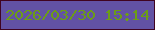 文字の大きさ：3、枠の色：400420、背景の色：6252a4、文字の色：6c9d16 無料ブログパーツのブログ時計
