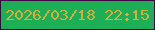 文字の大きさ：1、枠の色：400442、背景の色：1daf55、文字の色：d8ac3e 無料ブログパーツのブログ時計