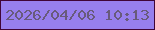 文字の大きさ：2、枠の色：400538、背景の色：977fee、文字の色：685a7c 無料ブログパーツのブログ時計