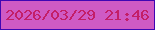 文字の大きさ：2、枠の色：4006b3、背景の色：cf5ac4、文字の色：c31e68 無料ブログパーツのブログ時計