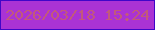 文字の大きさ：3、枠の色：4006c8、背景の色：aa33d4、文字の色：c2597b 無料ブログパーツのブログ時計
