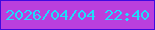 文字の大きさ：1、枠の色：4009e0、背景の色：ba3fdd、文字の色：1edefb 無料ブログパーツのブログ時計