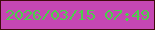 文字の大きさ：5、枠の色：400a0c、背景の色：c547b3、文字の色：4bcf4b 無料ブログパーツのブログ時計