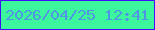 文字の大きさ：5、枠の色：400dff、背景の色：3cf69d、文字の色：5095e5 無料ブログパーツのブログ時計