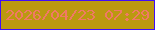 文字の大きさ：5、枠の色：400ef7、背景の色：bb9910、文字の色：f07965 無料ブログパーツのブログ時計