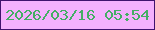 文字の大きさ：1、枠の色：40126e、背景の色：f4b0fd、文字の色：44ae64 無料ブログパーツのブログ時計