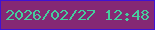 文字の大きさ：5、枠の色：4012d4、背景の色：852874、文字の色：46cd9d 無料ブログパーツのブログ時計